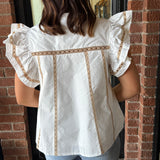 Rebecca Lace Trim Top