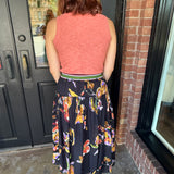 Blaire Floral Black Skirt