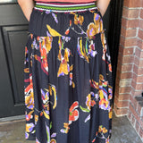 Blaire Floral Black Skirt