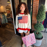 Jennie American Flag Knit Top