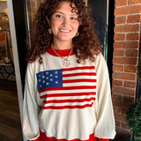 Jennie American Flag Knit Top