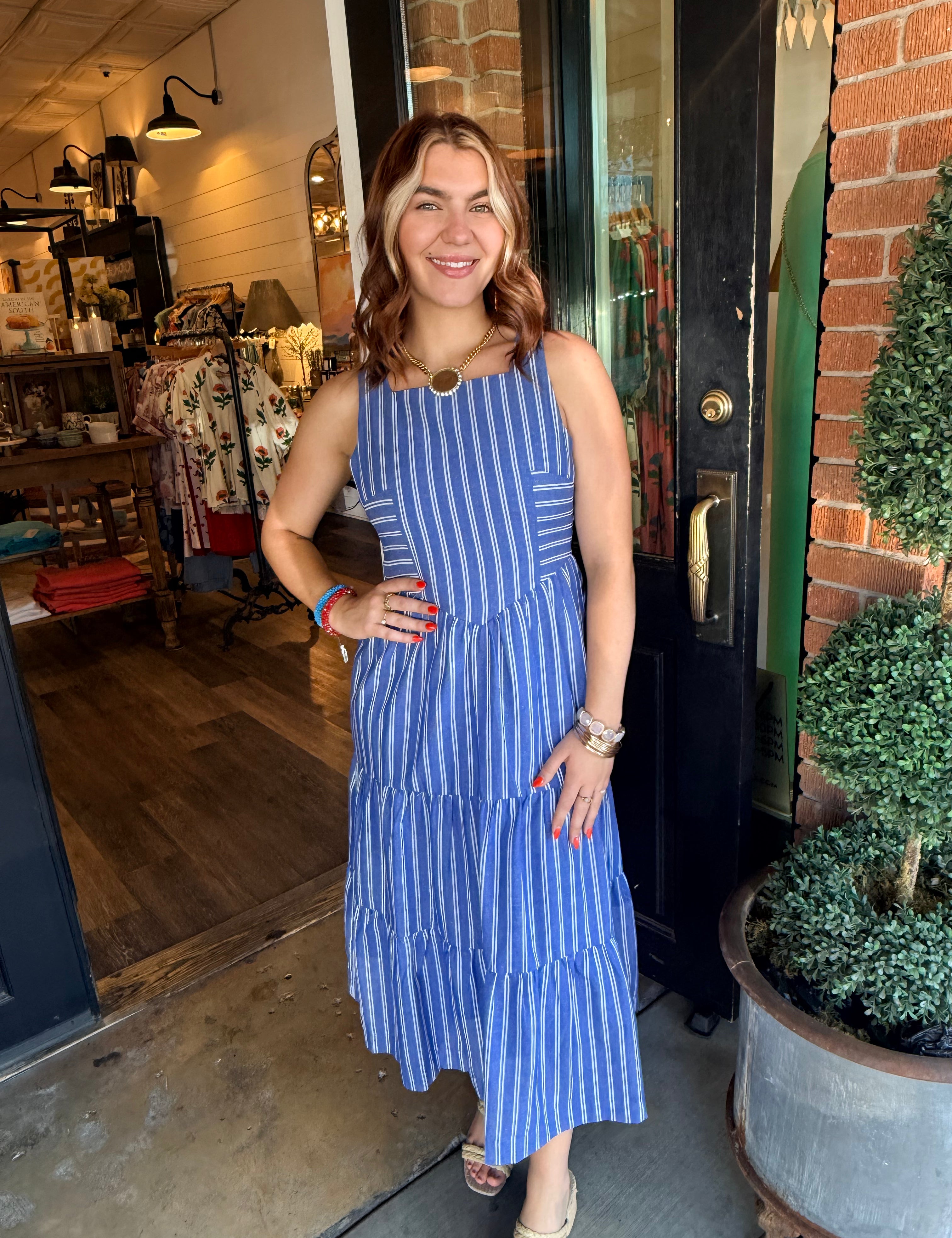 Lizzy Striped Maxi Dress