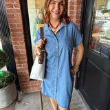 Dora Denim Button Dress