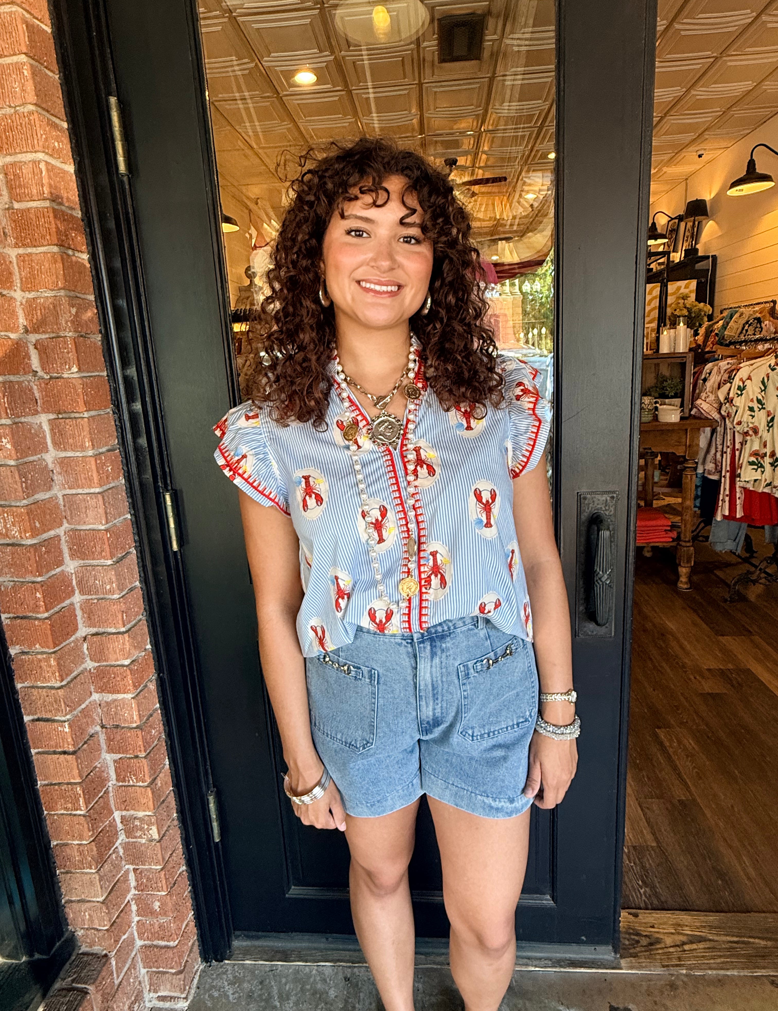 Ashley Lobster Stripe Top