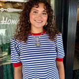 Claire Striped Puff Sleeve Top
