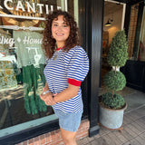 Claire Striped Puff Sleeve Top