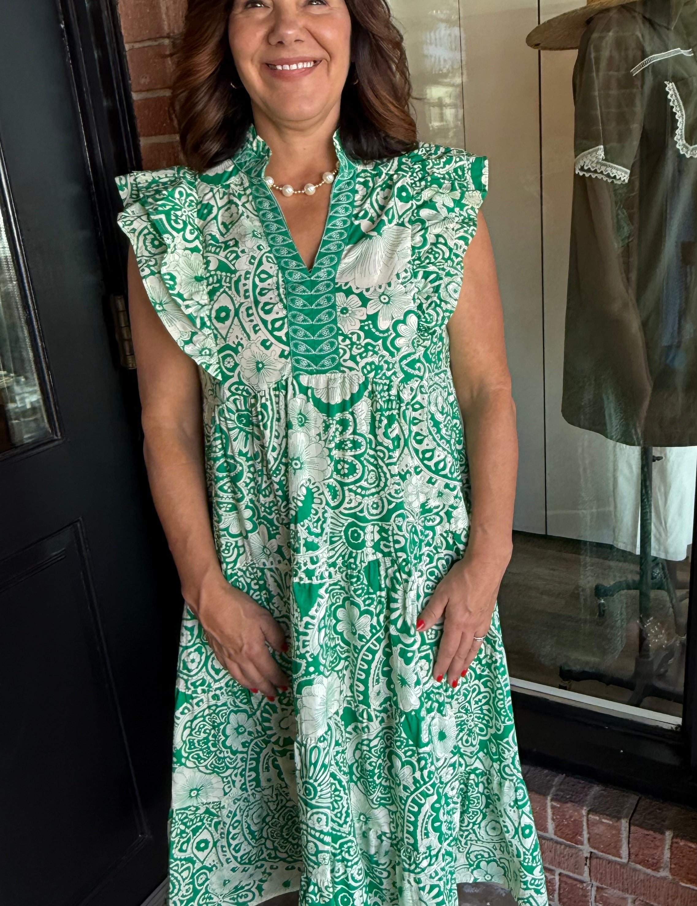 Becca Green Floral Dress