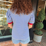 Claire Striped Puff Sleeve Top