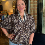 Brandi Leopard Brown Top
