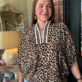 Brandi Leopard Camel Top