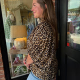 Brandi Leopard Camel Top