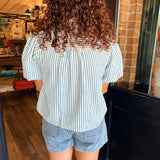 Hailey Ruffle Button Top
