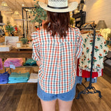 Amber Plaid Top