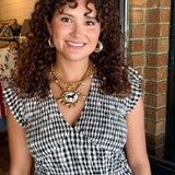 Rene Gingham Midi Dress
