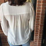 Remi Embroidered Off White Top
