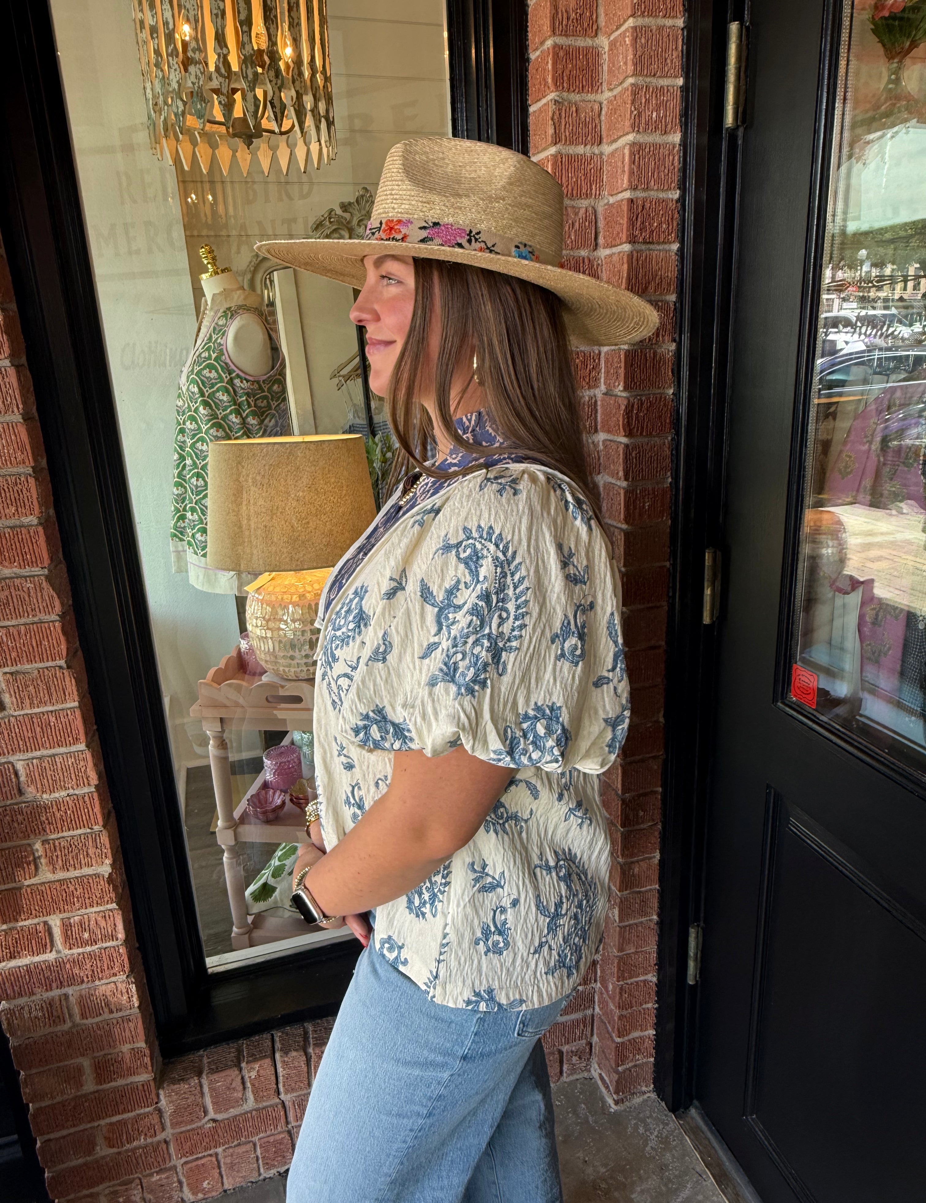 Camila Boho Print Top