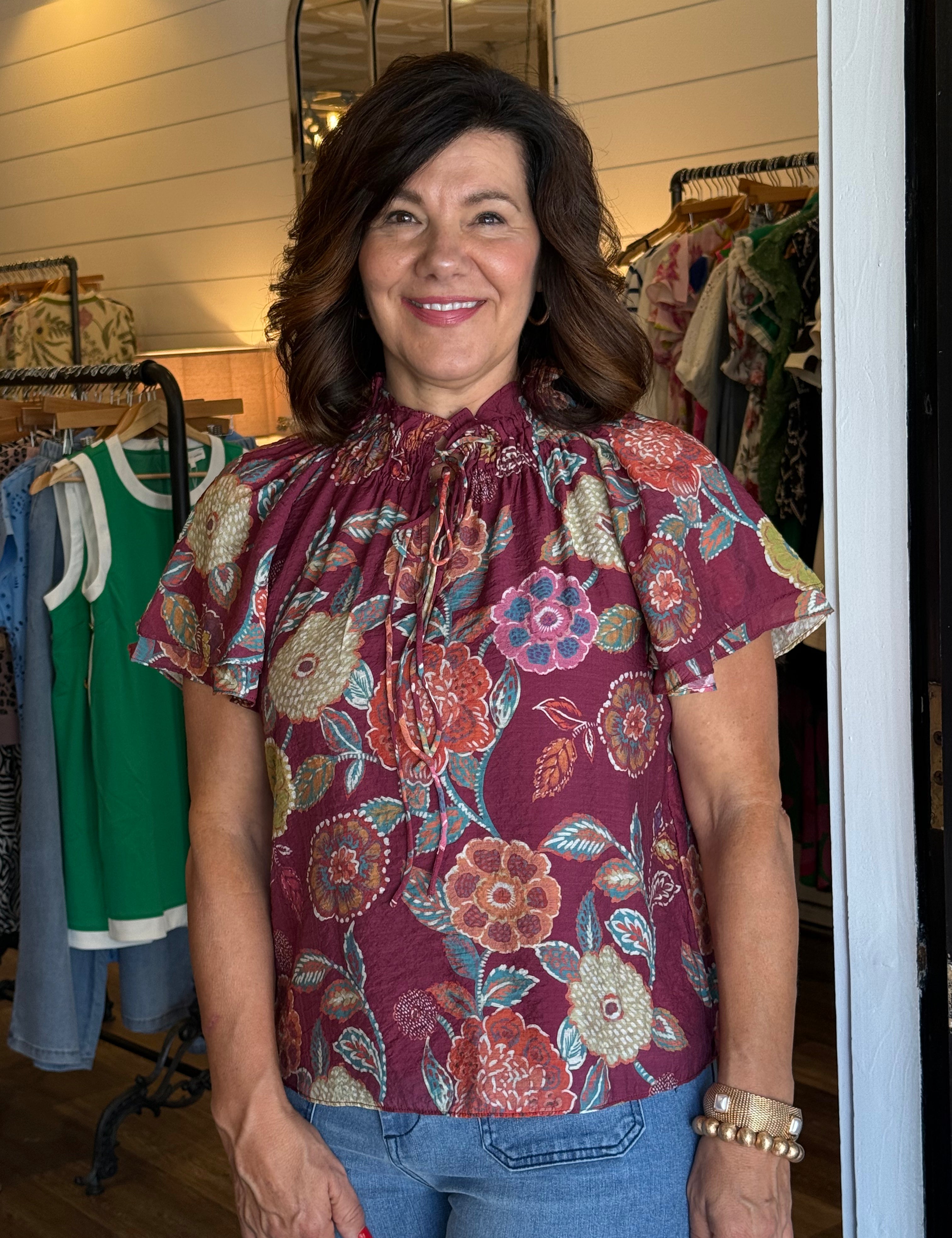 Everly Flutter Sleeve Top