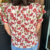 Penny Rust  Floral Top