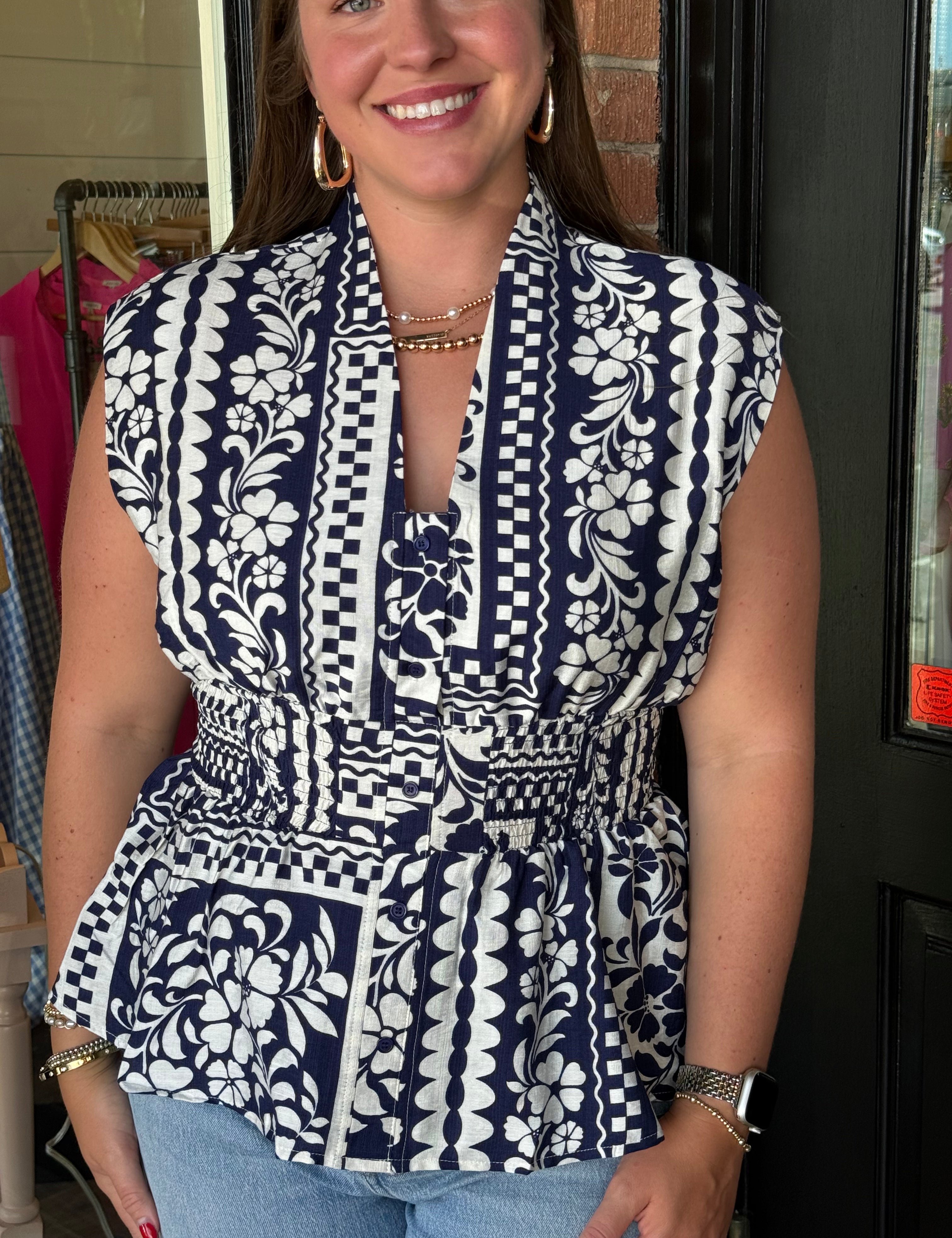 Gina Smocked Waist Top