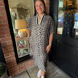 Angie Leopard Midi Dress