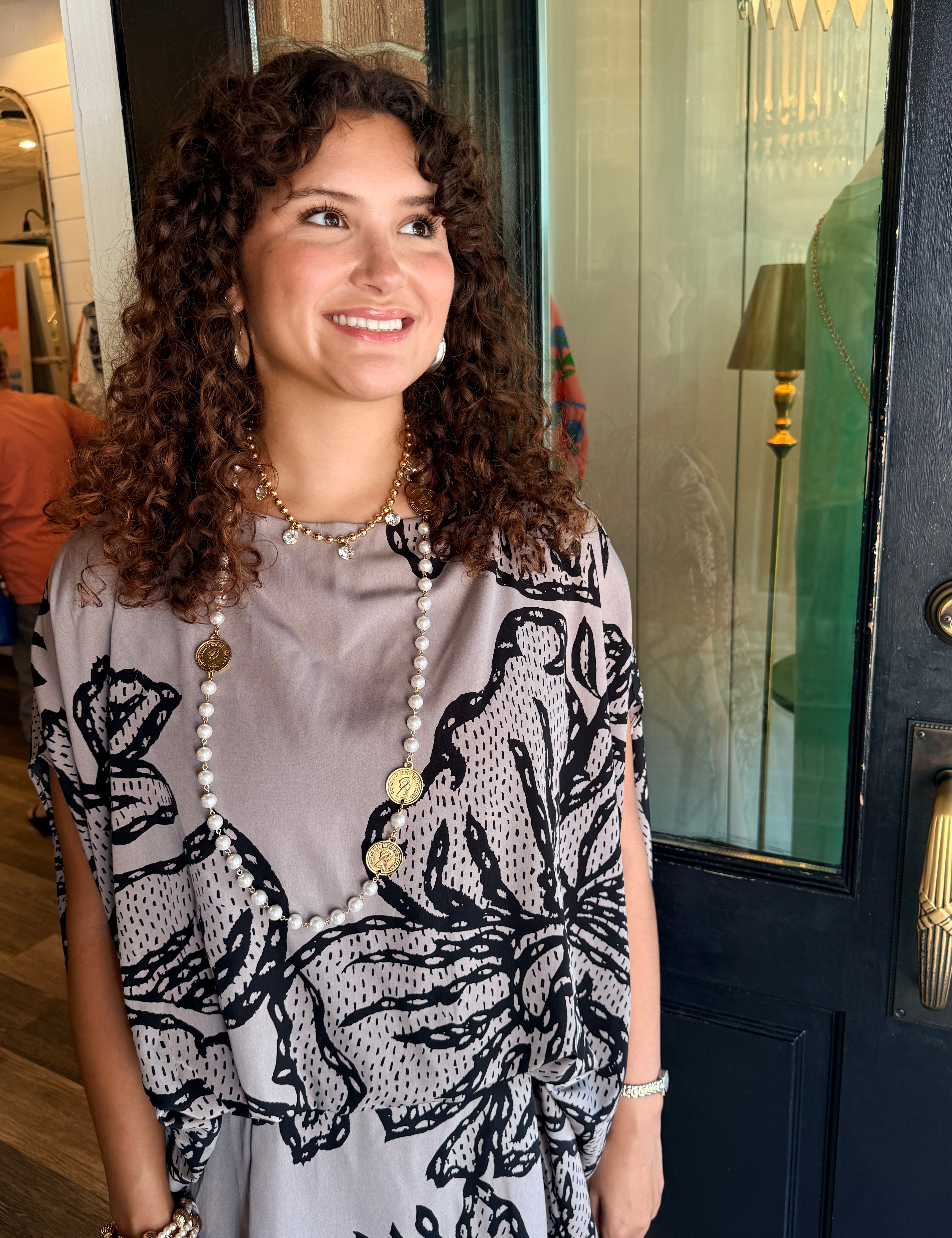 Mari Chantilly Print Top + Skort Set