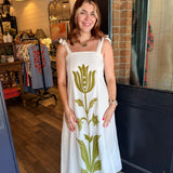 Angel Tie Strap Midi Dress