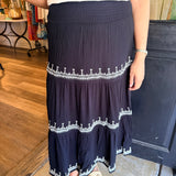 Selina Embroidered Midi Skirt