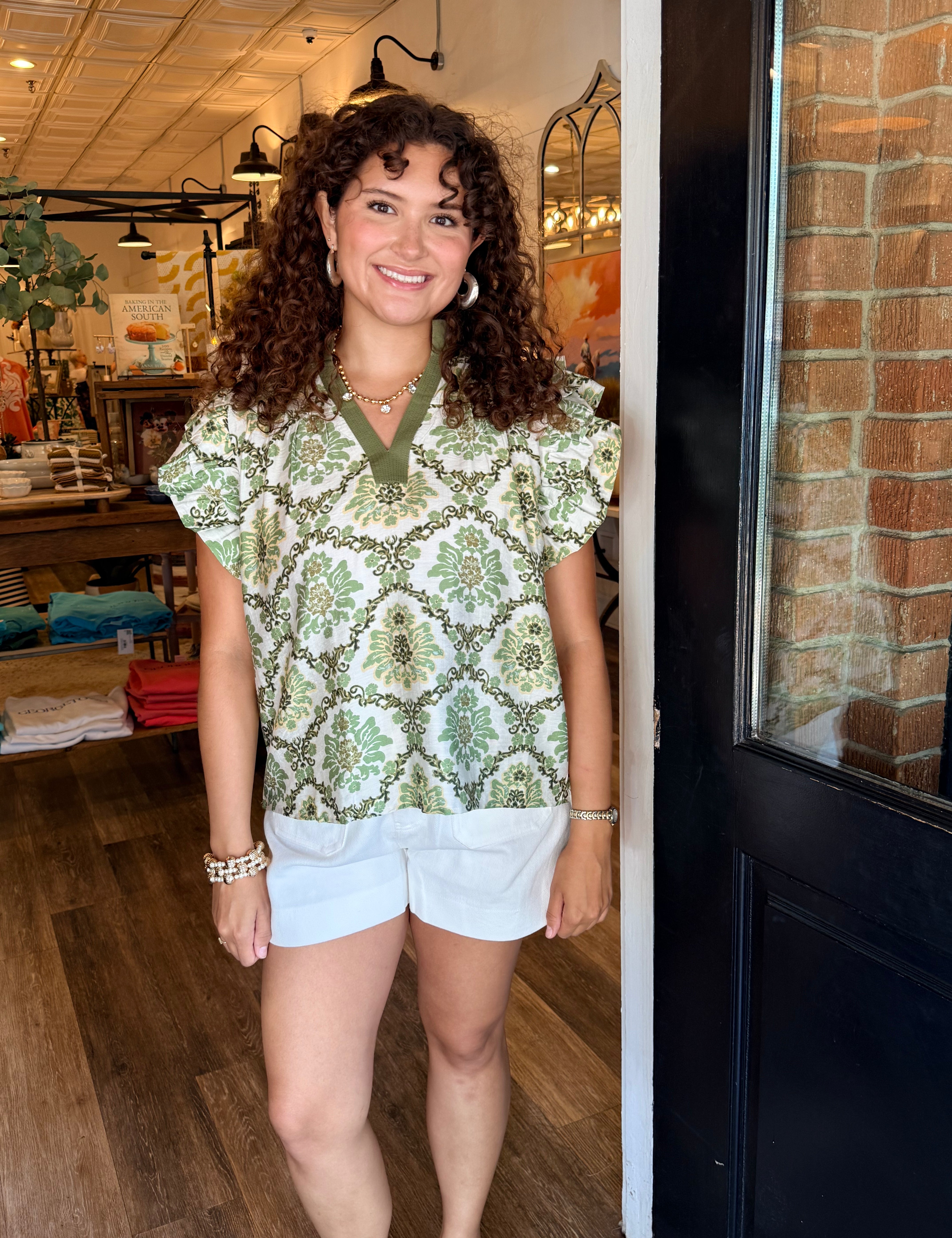 Julia Ruffle Sleeve Top