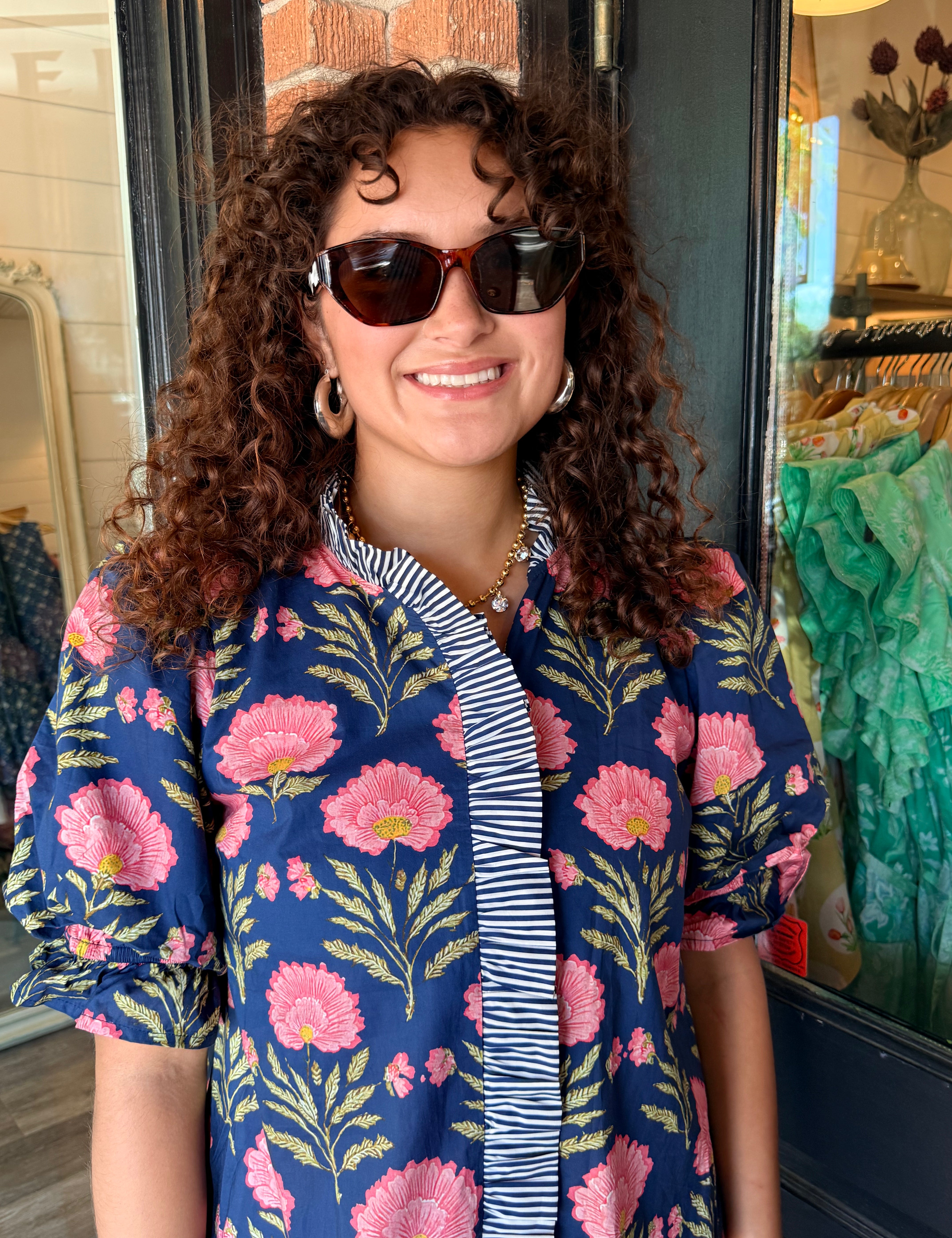 Brenda Floral Puff Sleeve Top