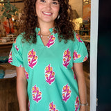 Trina Floral Smocked Top