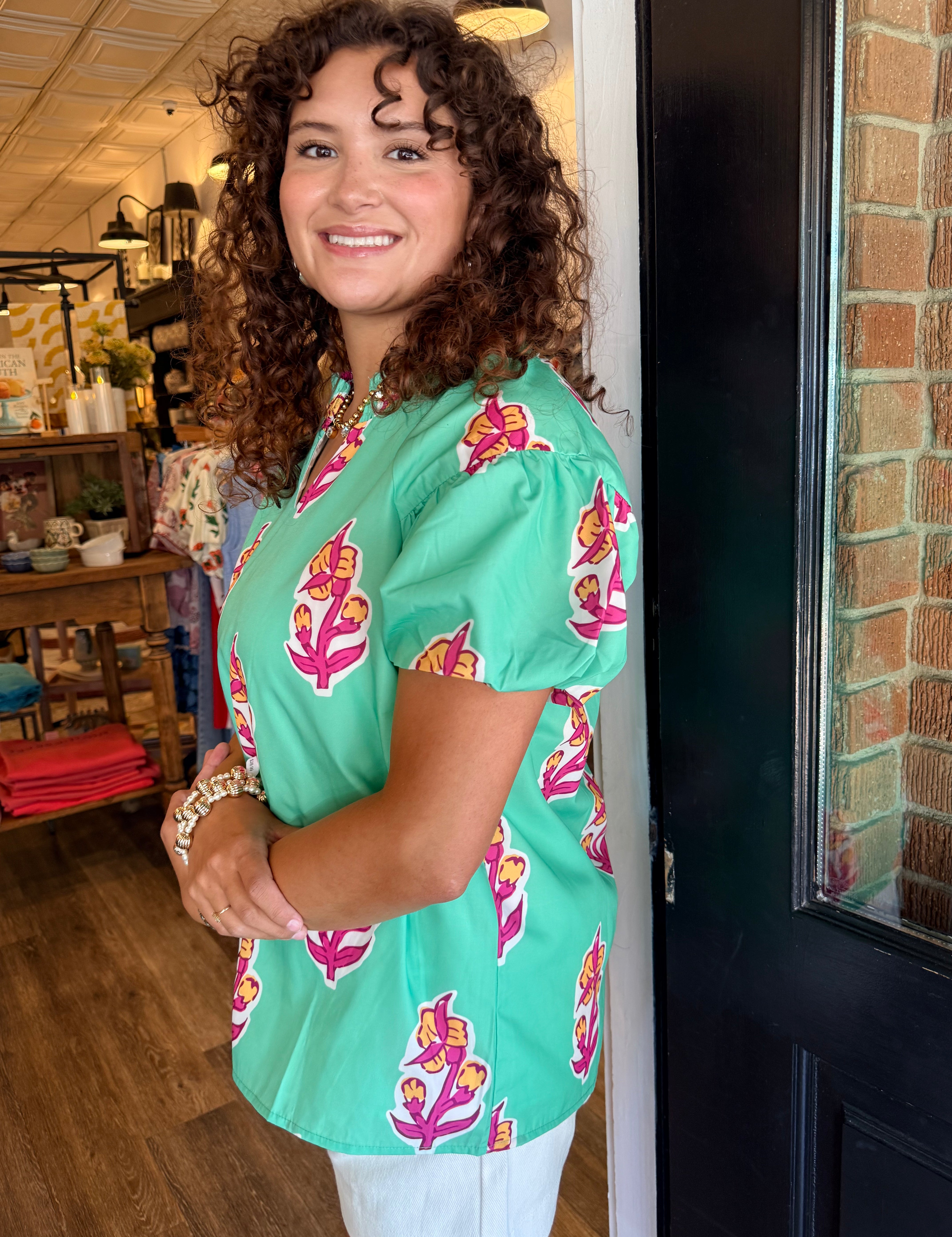 Trina Floral Smocked Top