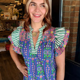 Mindi Flutter Sleeve Top