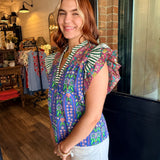 Mindi Flutter Sleeve Top