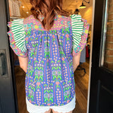 Mindi Flutter Sleeve Top
