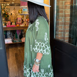 Lyla Green Printed Dress