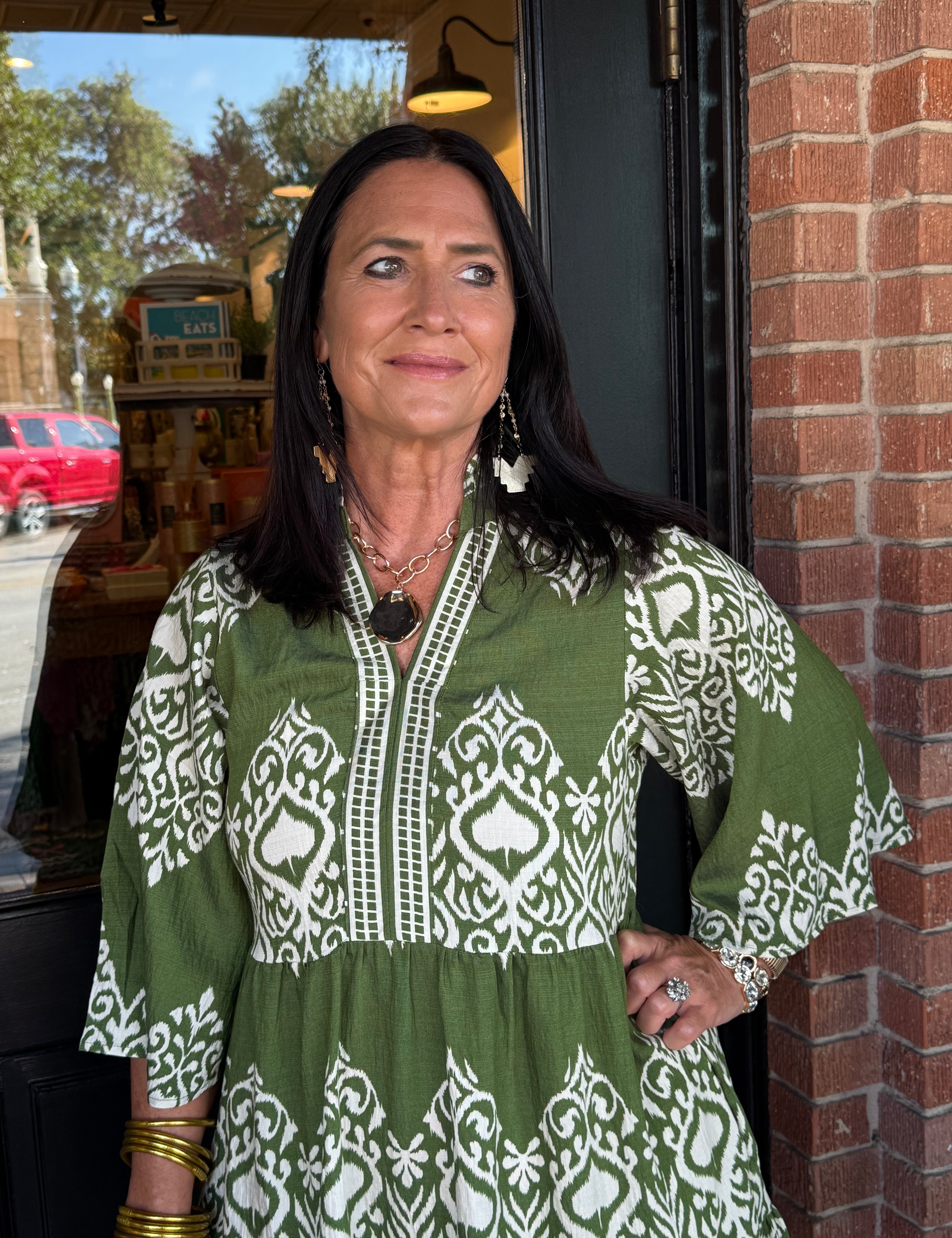 Keitha Olive Mix Dress