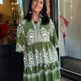 Keitha Olive Mix Dress