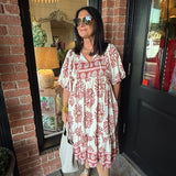 Tiara Mixed Print Dress