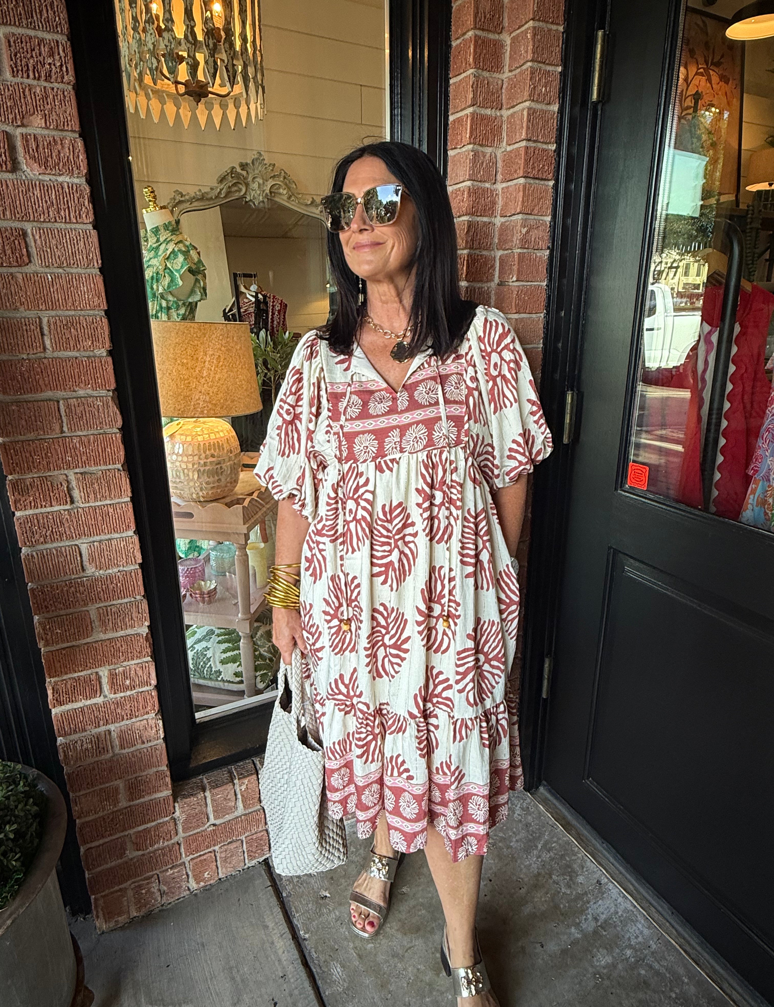 Tiara Mixed Print Dress