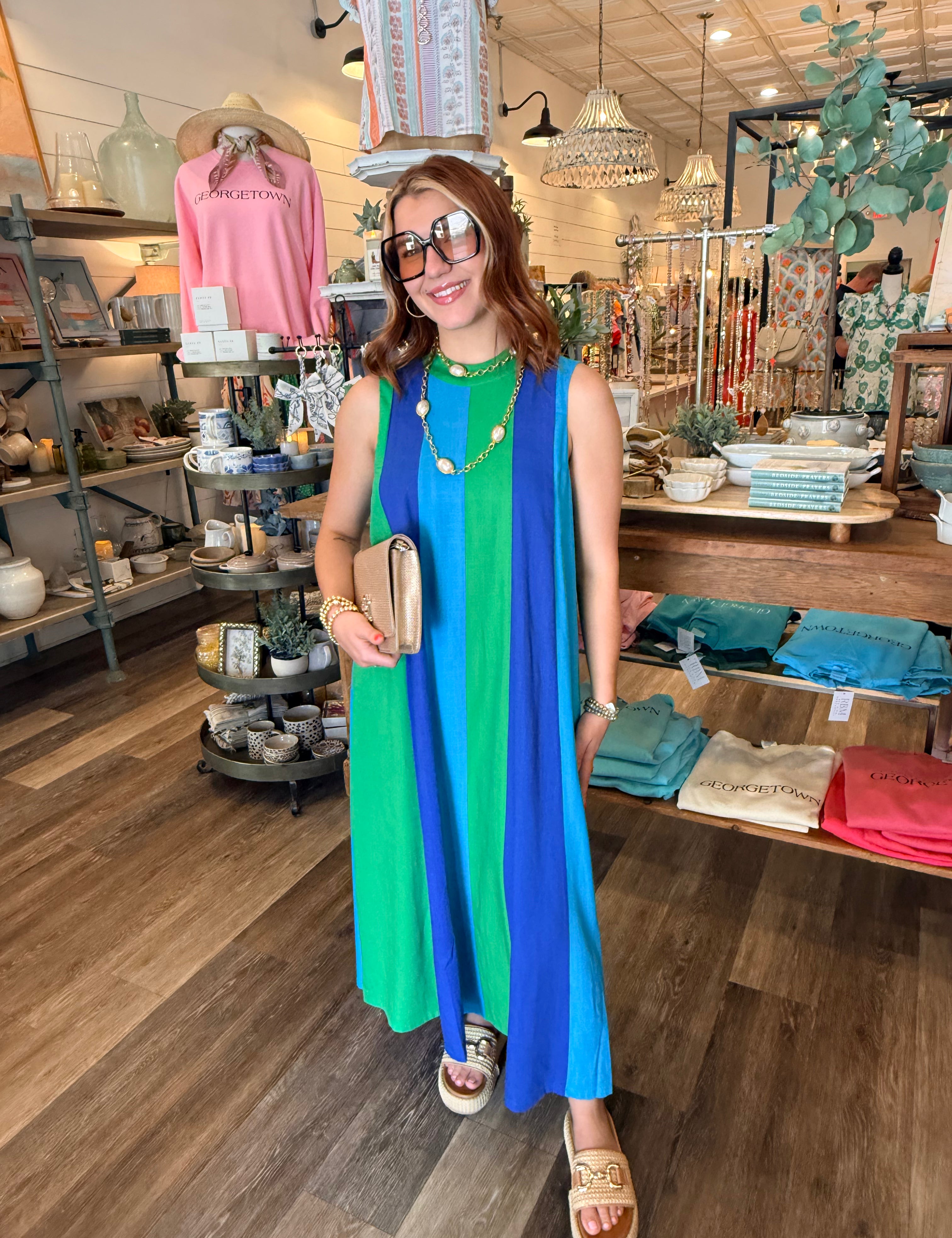 Janet Colorblock Midi Dress