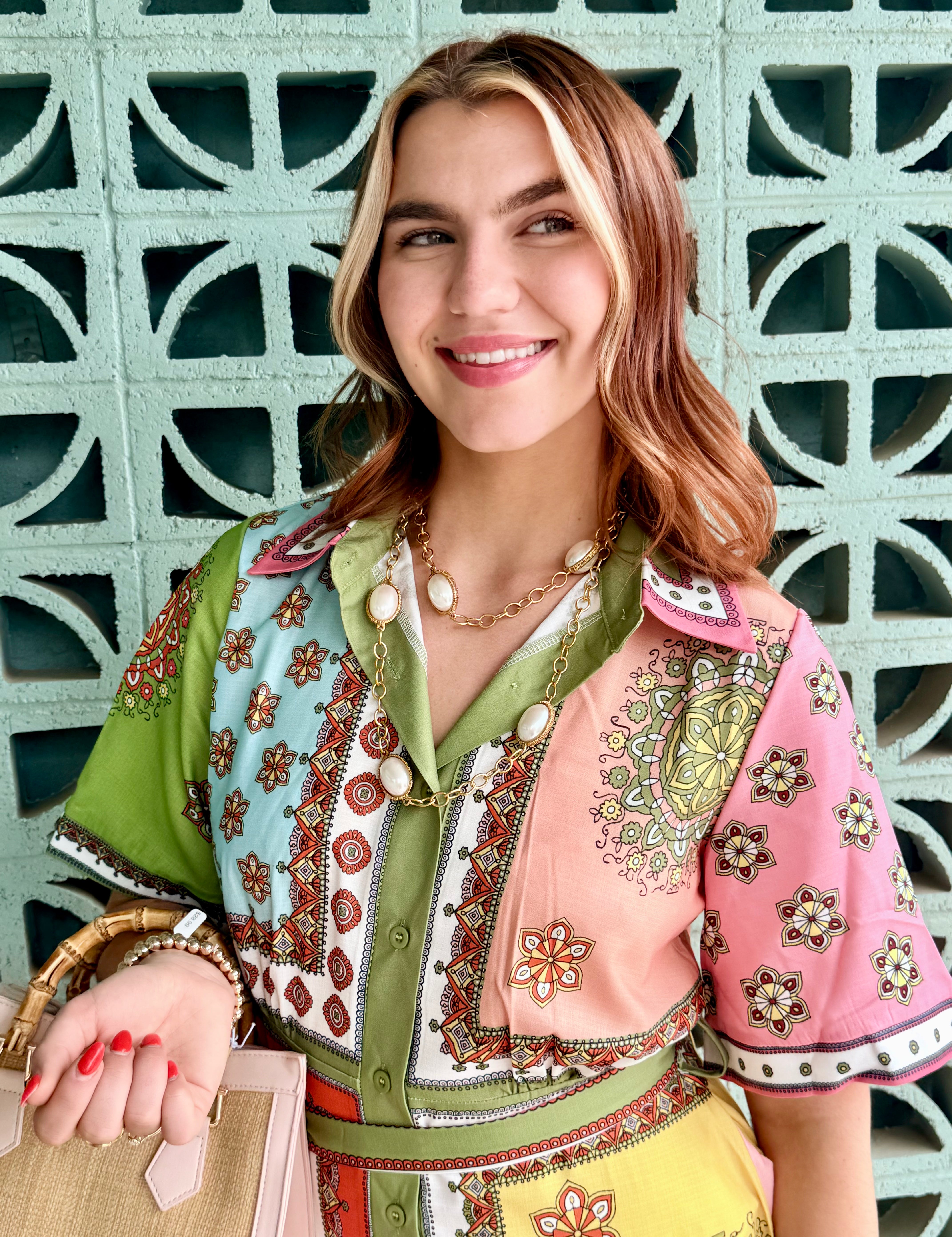 Julia Printed Mini Shirt Dress