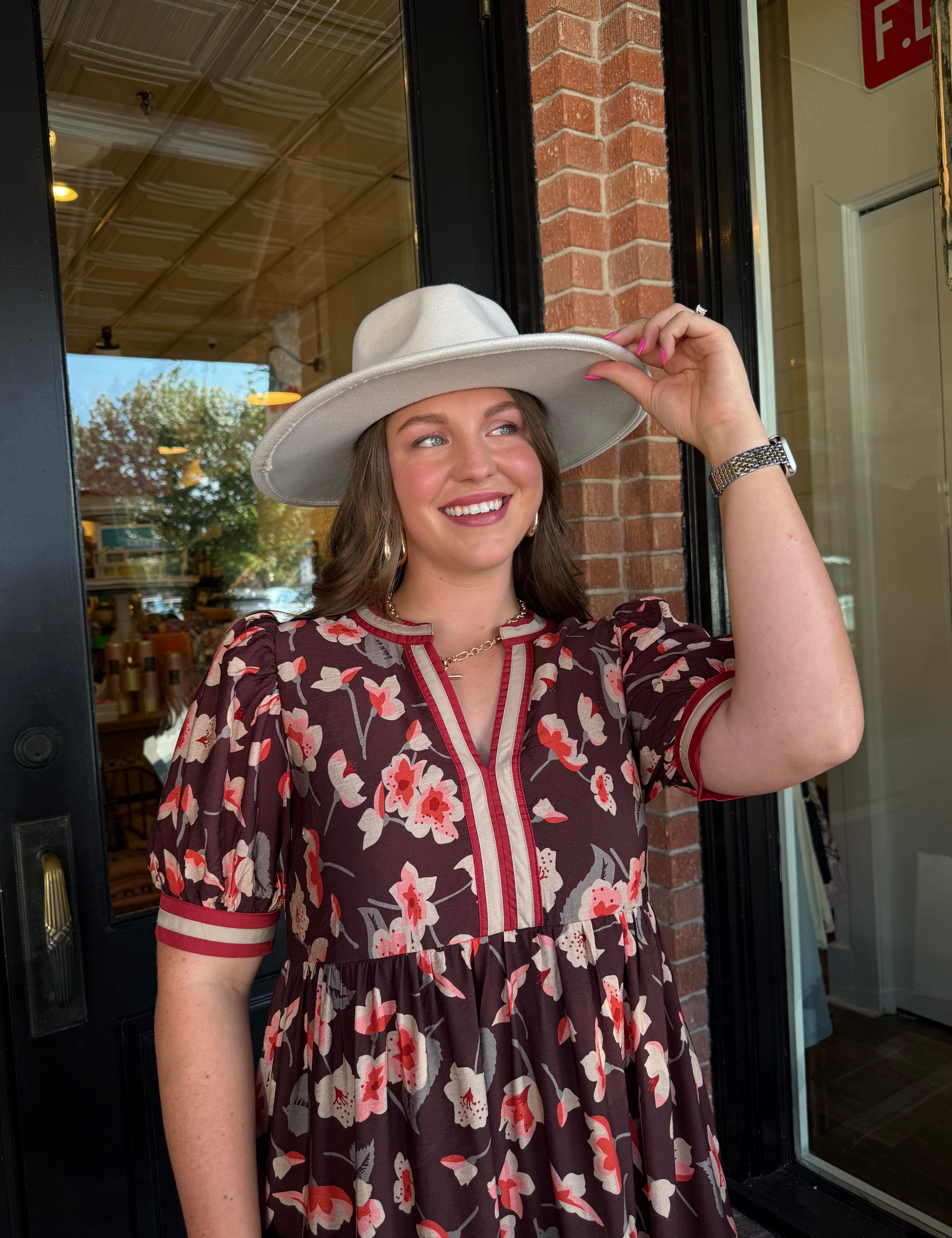Selma Brown Floral Maxi