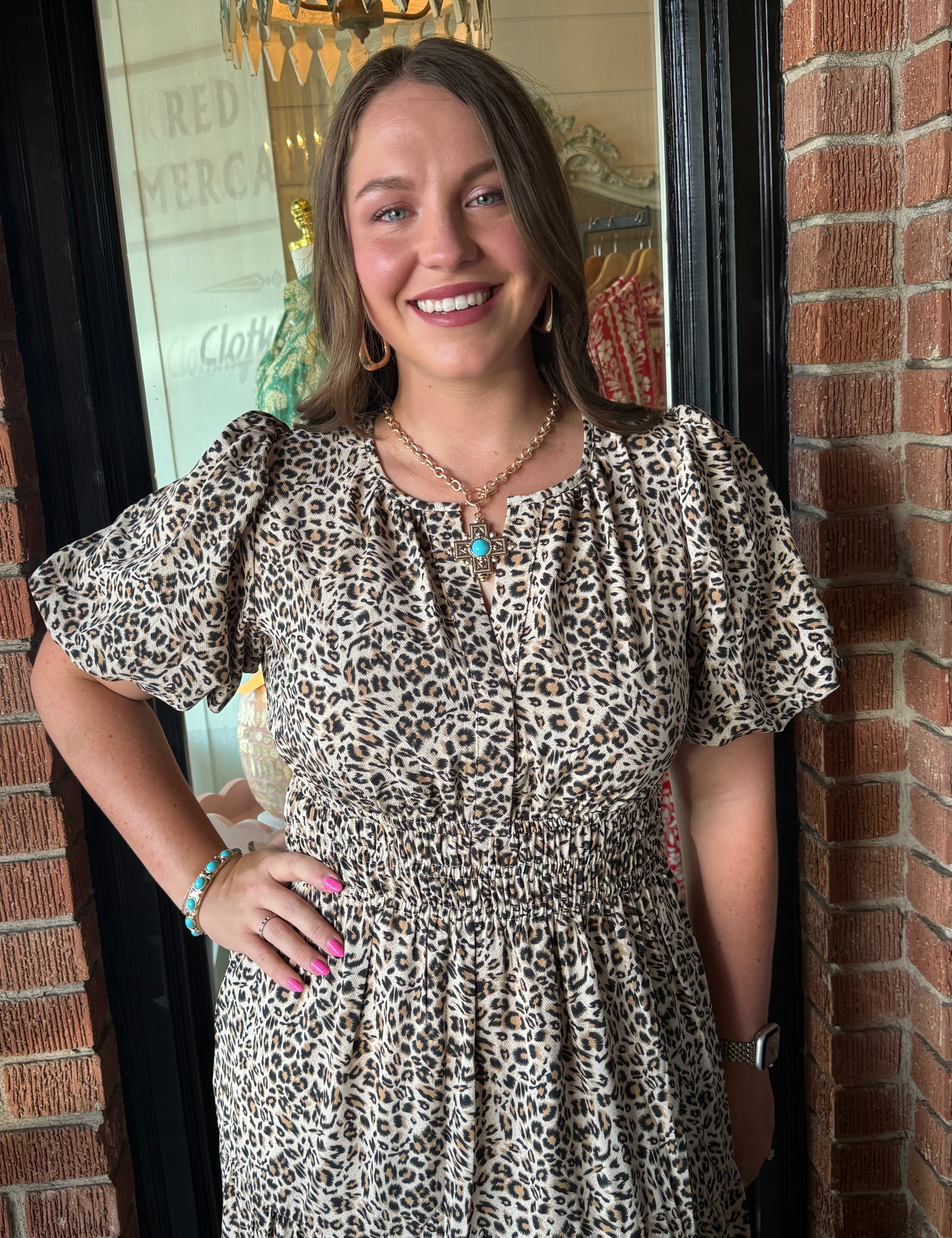 Macey Leopard  Maxi Dress