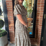 Macey Leopard  Maxi Dress