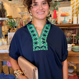 Harlie Navy Embroidered Set