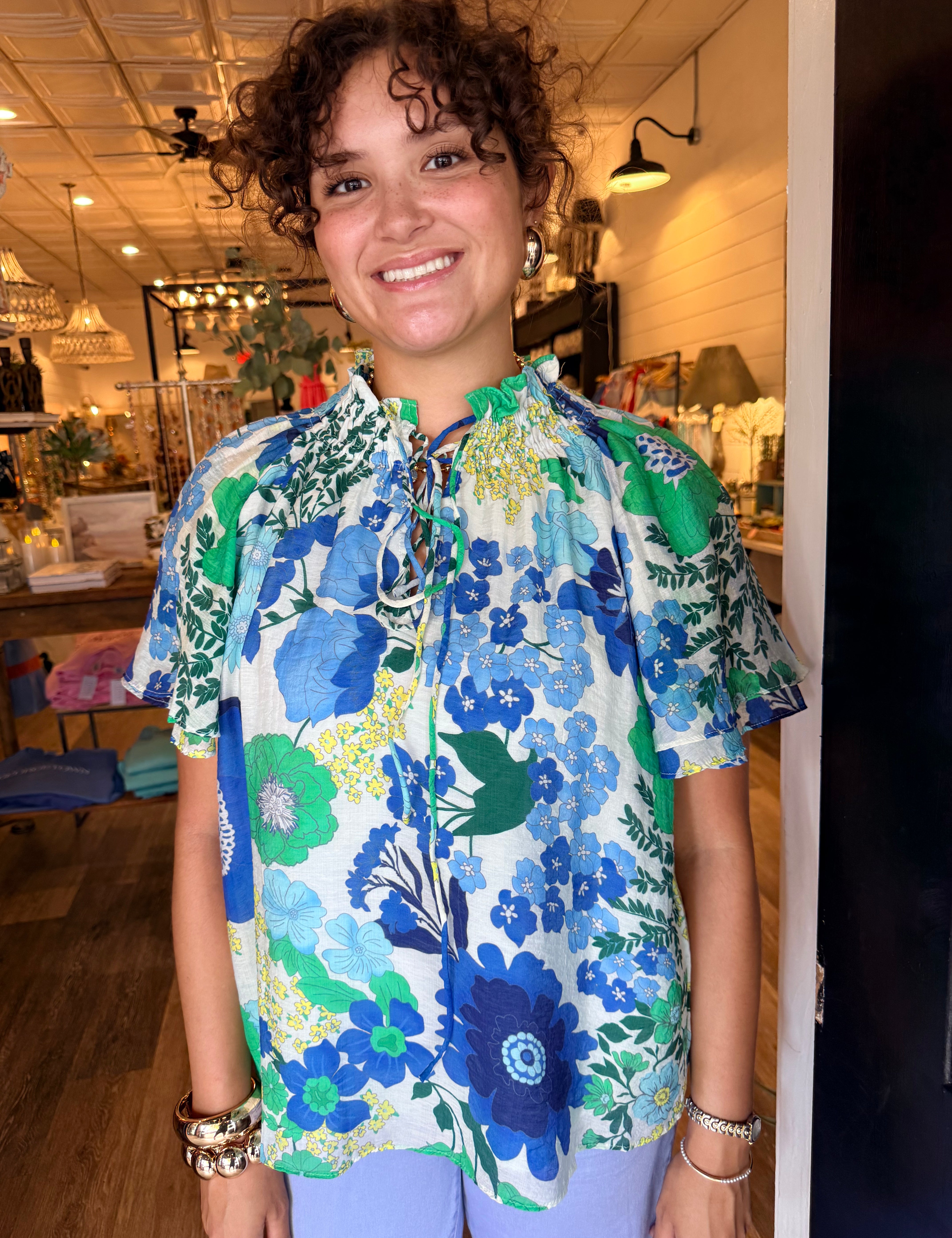 Amber Floral Print Top