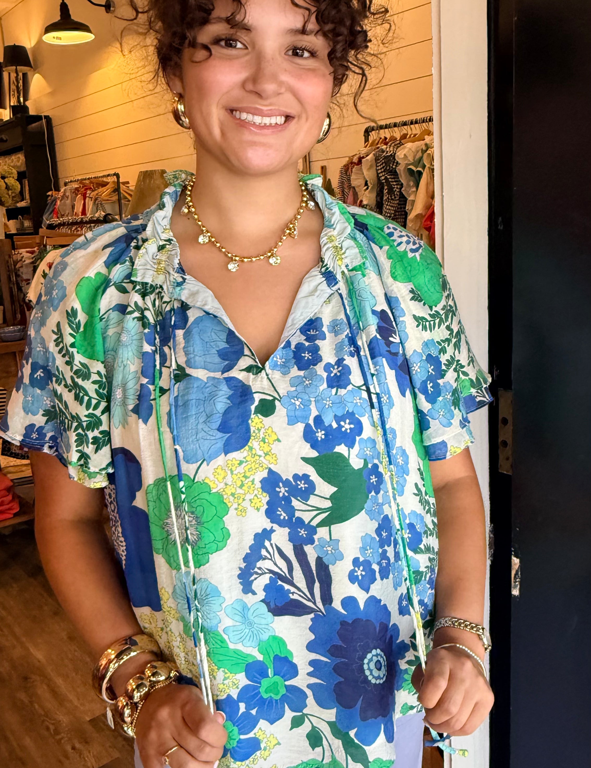 Amber Floral Print Top