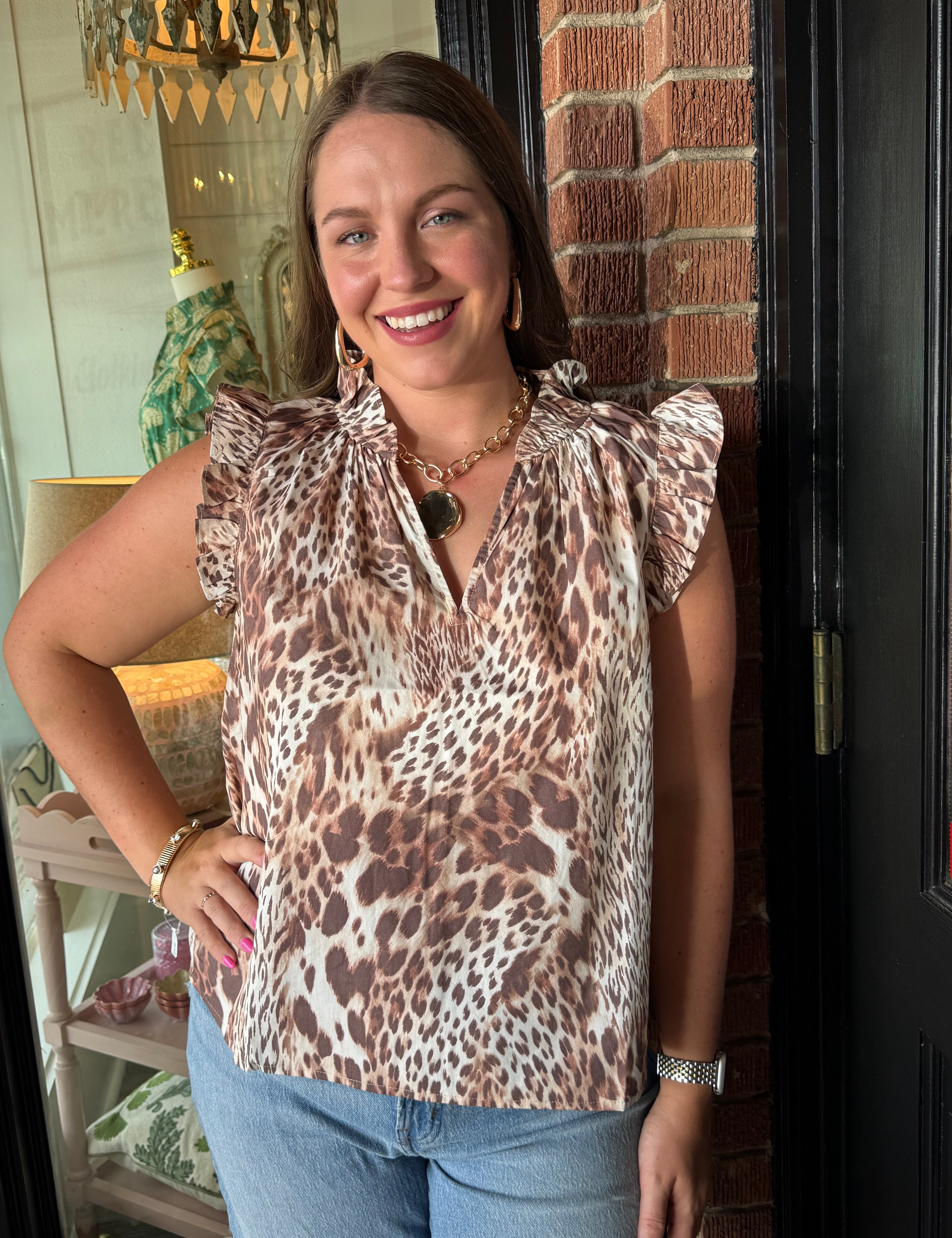 Callie Leopard Top