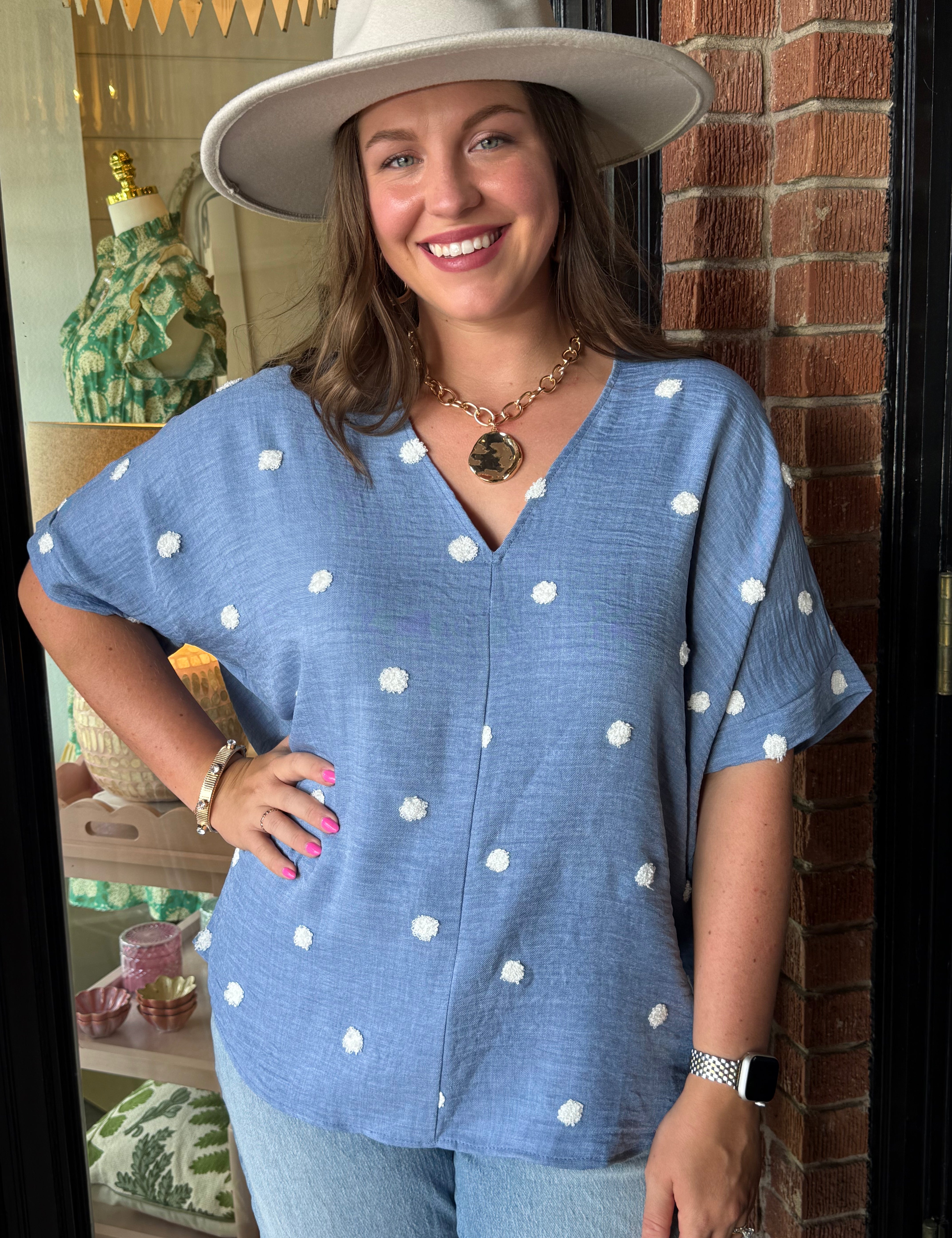 Karyn Chambray Top