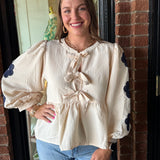 Saddie Cream Top